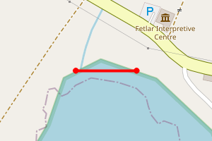 Map showing Houbie Beach, Fetlar