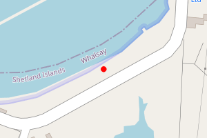 Map showing Symbister Coastline, Whalsay