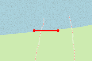 Map showing Holy Island North Shore