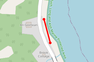 Map showing Letterfearn Beach