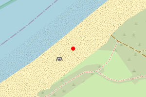 Map showing Bossington Beach