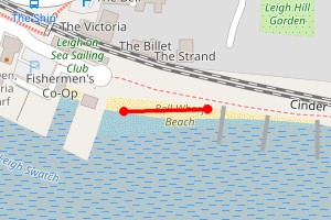 Map showing Bell Wharf Beach