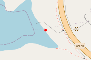 Map showing Mavis Grind Beach, Delting