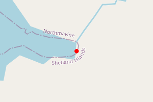 Map showing Gunnister Beach, Northmavine