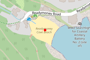 Map showing Readymoney Cove