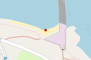 A map showing the Torry Battery beach stretch plotted on it