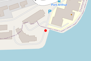 Map showing Shoreline from NAFC to Shalder's Ayre, Scalloway