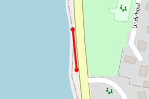 Map showing East side of East Voe Shoreline, Scalloway