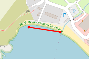 Map showing Challaborough Bay
