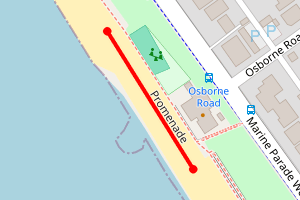 Map showing Lee-on-the-Solent: Osborne Road