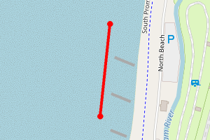 Map showing Heacham: North of Jubilee Bridge