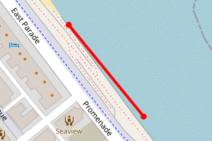 Map showing Whitley Sands North Parade