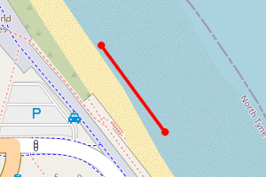 Map showing Whitley Sands Brook Street