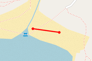 Map showing Carradale Bay (North) - Carradale PS
