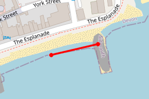 Map showing Sidmouth