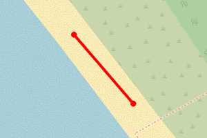 Map showing Cefn Sidan