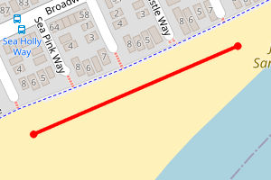 Map showing Jaywick Sea Lavender Way – Sea Holly Way