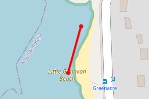Map showing Little Ganavan (Camus Ban)