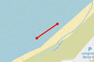 Map showing Longniddry Bents 1