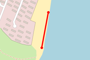 Map showing Sandy Bay Holiday Park Newbiggin