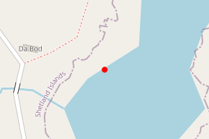 Map showing Little Bousta, Sandness