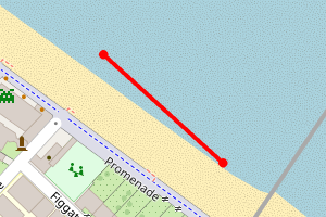 Map showing Portobello Beach at Towerbank School