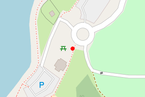 Map showing Irvine Beach