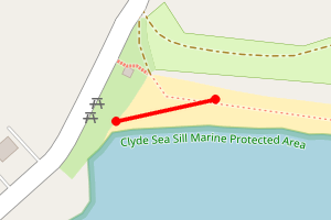 Map showing Dunaverty Bay