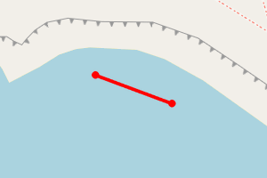 Map showing Hunts Bay