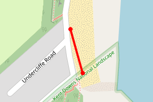 Map showing Kingsdown South Beach