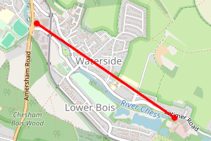 Map showing Chesham Moor: River Chess, Chesham