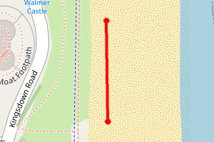 Map showing Walmer Beach