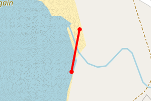 Map showing Laggan Sands