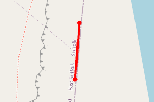Map showing Kessingland Beach