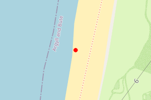 Map showing West Port, Machrihanish Bay