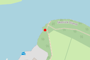 Map showing Sketrick Island