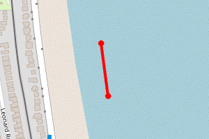 Map showing Greatstone Beach Prior Road
