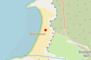 Map showing BLACKPOOL MILL
