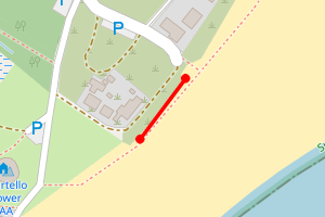 Map showing Shingle Street to Martello Tower