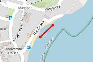 Map showing Cleave, Kingsand