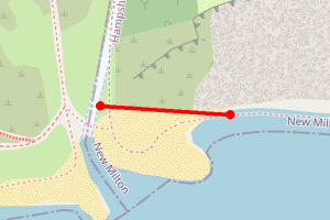 Map showing Highcliffe (Naish Farm)