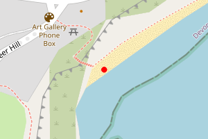 Map showing Seaton Hole - Axmouth