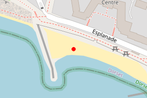 Map showing West Bay Esplanade