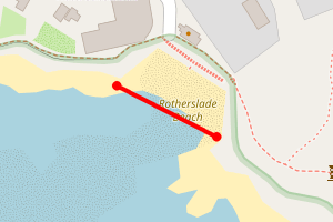 Map showing Rotherslade East of Langland