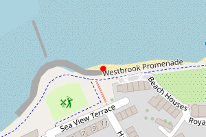 Map showing Margate Sands (Western End)