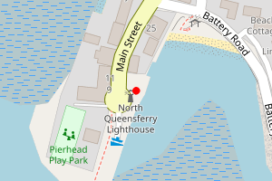 Map showing South Bay - North Queensferry