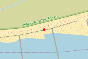 Map showing Hayling Bay nr Eastoke