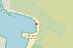 Map showing Coral Beach nr Plockton