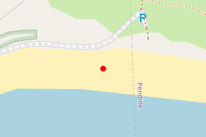 Map showing Morfa Bychan west of Pendine