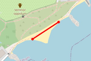 Map showing Monks Bay